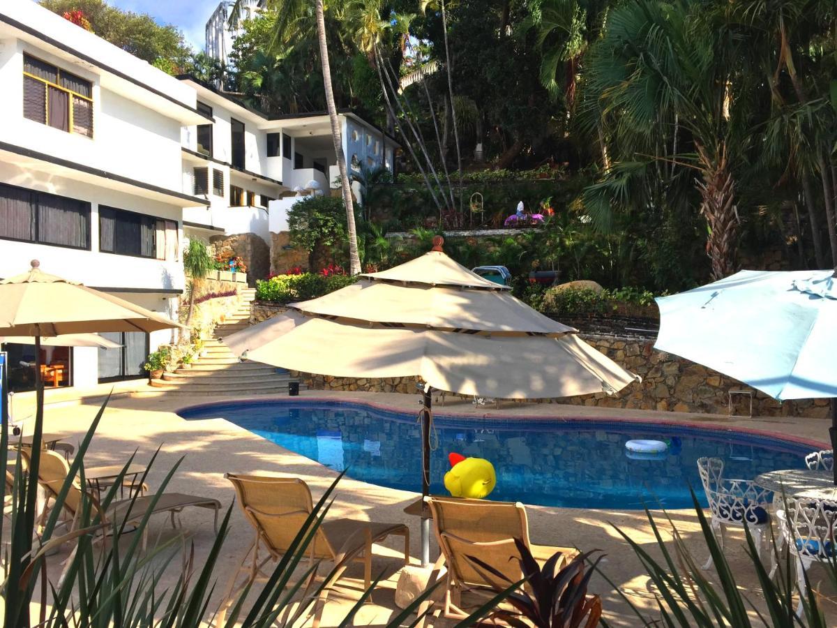 Villa Palmitas Acogedor Departamento Nivel Piscina Gigante Jardines Acapulco Bagian luar foto